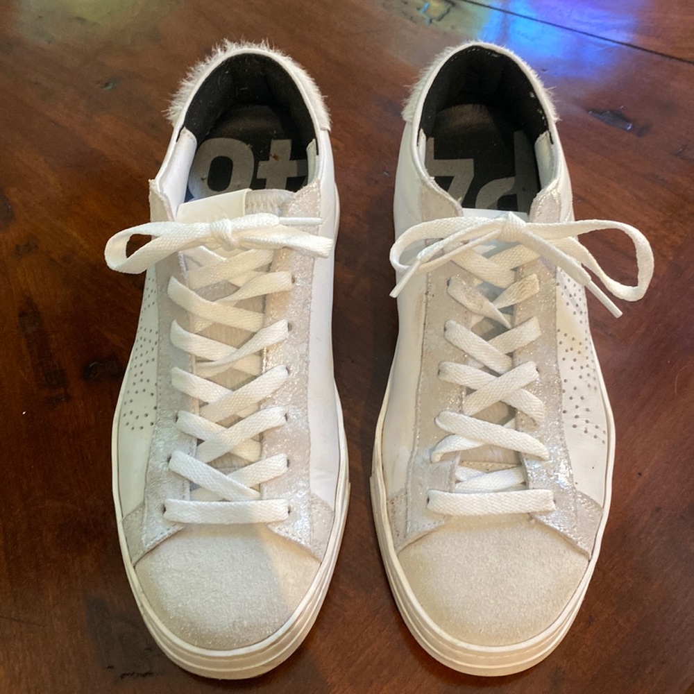 P448 white sneakers